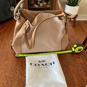 Tan Coach purse